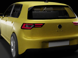 vw golf 2020 3D Model