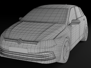 vw golf 2020 3D Модель