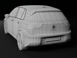 vw golf 2020 3D Модель