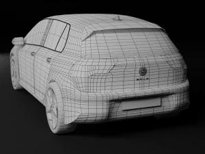 vw golf 2020 3D Model