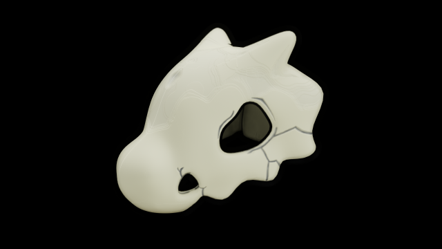 pokemon cubone skull 3D 모델 .c4d .max .obj .3ds .fbx .stl .blend 