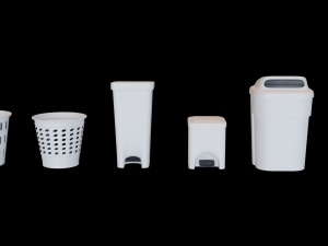 trash cans pack Modello 3D