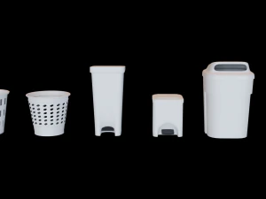 trash cans pack 3D Model