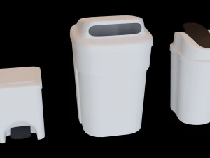 trash cans pack 3D Model