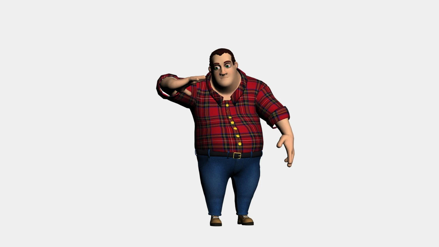 hombre gordo 3D Model .c4d .max .obj .3ds .fbx .stl .blend 