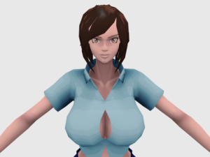 anime mujer 3Dモデル