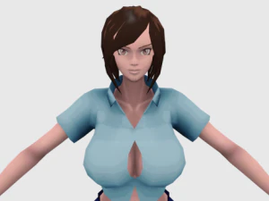 anime mujer Modelo 3D