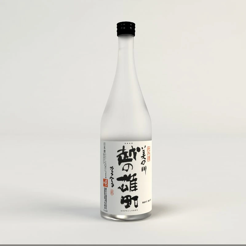japanese sake bottle 3D Model .c4d .max .obj .3ds .fbx .stl .blend 