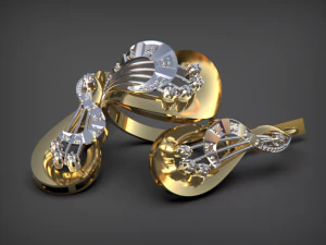 jatuhkan set Model 3D