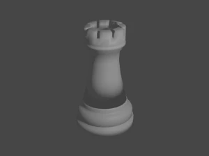 benteng catur Model 3D