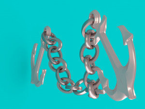 anchor with chain Modelo 3D