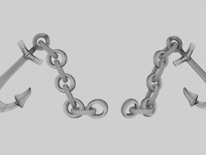 anchor with chain Modelo 3D