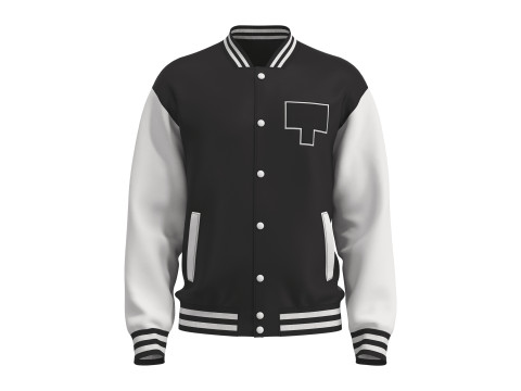 VARSITY JACKET - zpac obj fbx highpoly 3Dモデル