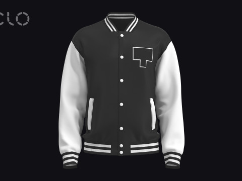 VARSITY JACKET - zpac obj fbx highpoly 3D मॉडल