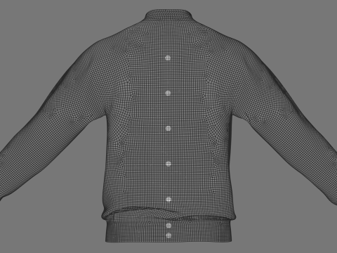 VARSITY JACKET - zpac obj fbx highpoly 3D मॉडल