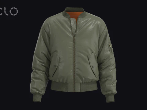 MA-1 BOMBER JACKET - zpac obj fbx highpoly 3D Model