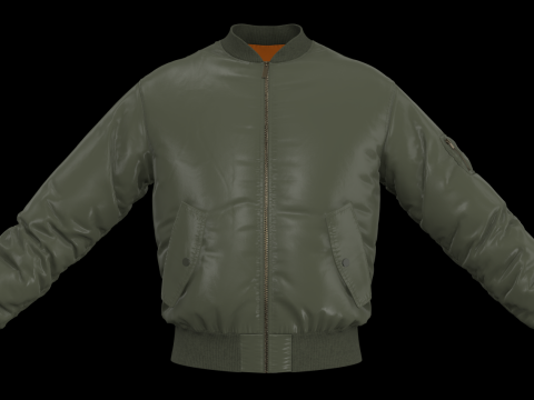 MA-1 BOMBER JACKET - zpac obj fbx highpoly 3Dモデル
