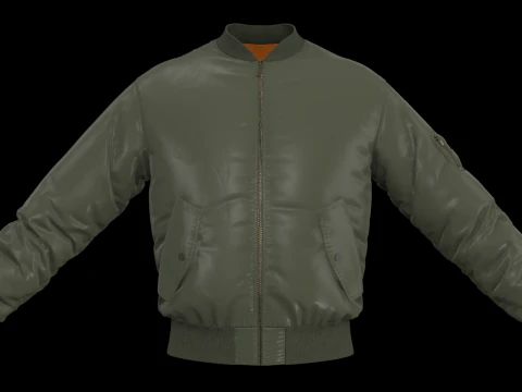 MA-1 BOMBER JACKET - zpac obj fbx highpoly 3D Model