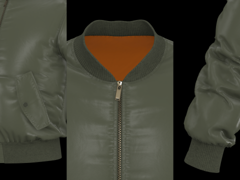 MA-1 BOMBER JACKET - zpac obj fbx highpoly 3Dモデル