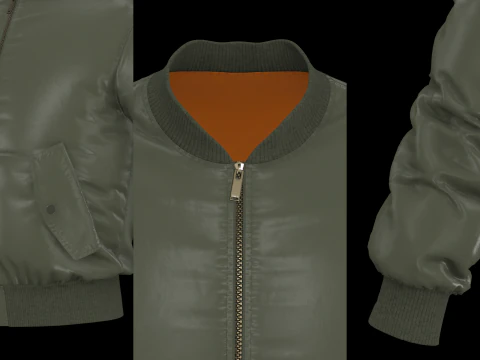 MA-1 BOMBER JACKET - zpac obj fbx highpoly 3D Model