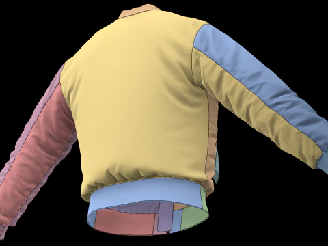 MA-1 BOMBER JACKET - zpac obj fbx highpoly 3D Model