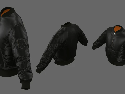 MA-1 BOMBER JACKET - zpac obj fbx highpoly 3D Model