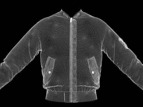 MA-1 BOMBER JACKET - zpac obj fbx highpoly 3D Model