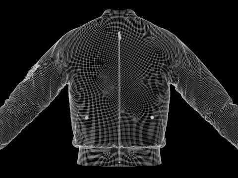 MA-1 BOMBER JACKET - zpac obj fbx highpoly 3D Model