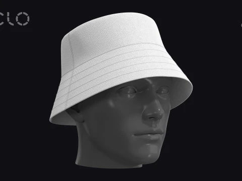 기본 버킷 모자 - g8m zpac obj fbx highpoly 3D 모델