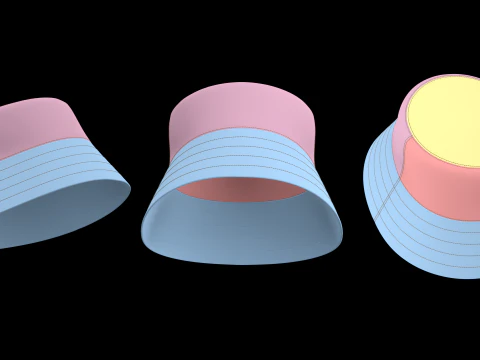 기본 버킷 모자 - g8m zpac obj fbx highpoly 3D 모델