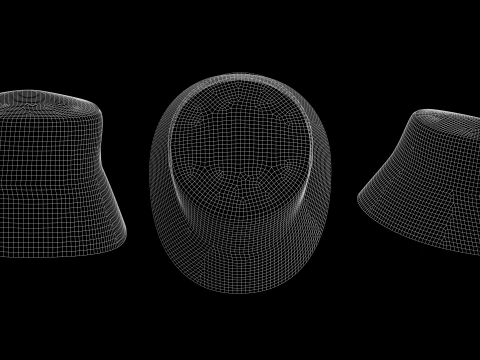 기본 버킷 모자 - g8m zpac obj fbx highpoly 3D 모델
