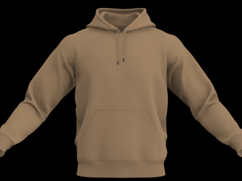 BASIC HOODIE - metahuman zprj obj fbx highpoly 3D Model