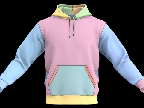 BASIC HOODIE - metahuman zprj obj fbx highpoly 3Dモデル