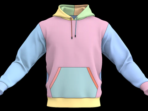 BASIC HOODIE - metahuman zprj obj fbx highpoly 3D Model