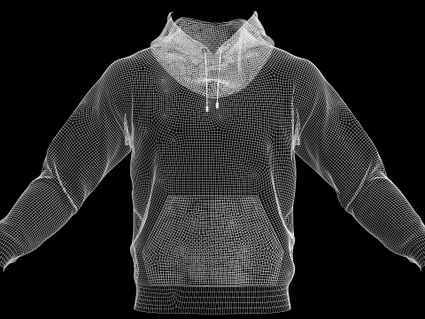 BASIC HOODIE - metahuman zprj obj fbx highpoly 3Dモデル