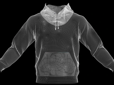 BASIC HOODIE - metahuman zprj obj fbx highpoly 3D Model