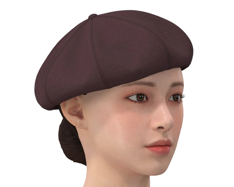 БЕРЕТ 8-ПАНЕЛЬНЫЙ - zpac obj fbx highpoly 3D Модель .c4d .max .obj .3ds .fbx .stl .blend