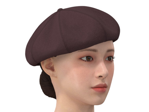 8-PANEL BERET - zpac obj fbx highpoly Modelo 3D