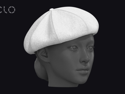 8-PANEL BERET - zpac obj fbx highpoly Modelo 3D