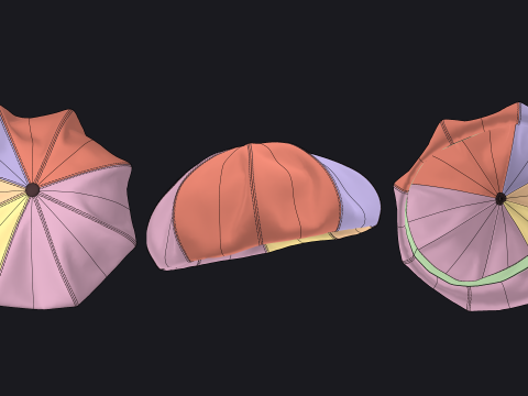 8-PANEL BERET - zpac obj fbx highpoly Modelo 3D
