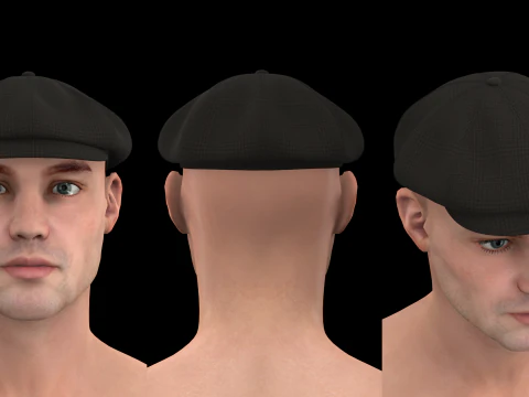 クラシック キャップ パック - mv2 zpac obj fbx highpoly 3Dモデル