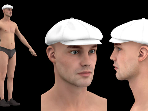 クラシック キャップ パック - mv2 zpac obj fbx highpoly 3Dモデル