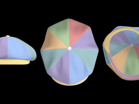 CLASSIC CAPS PACK - mv2 zpac obj fbx highpoly 3Dモデル