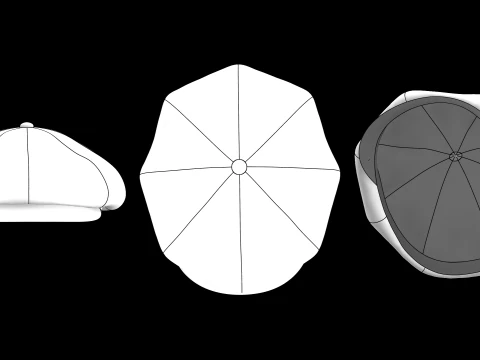 クラシック キャップ パック - mv2 zpac obj fbx highpoly 3Dモデル