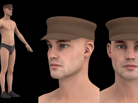 CLASSIC CAPS PACK - mv2 zpac obj fbx highpoly 3Dモデル