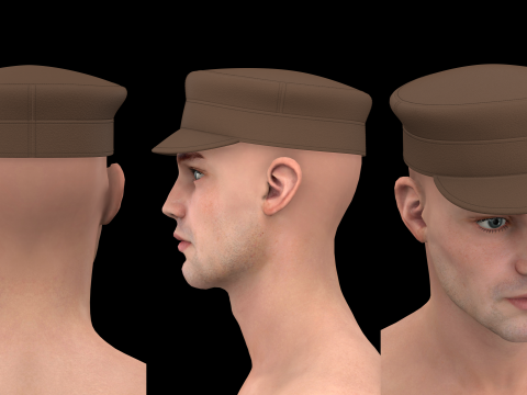 CLASSIC CAPS PACK - mv2 zpac obj fbx highpoly 3Dモデル