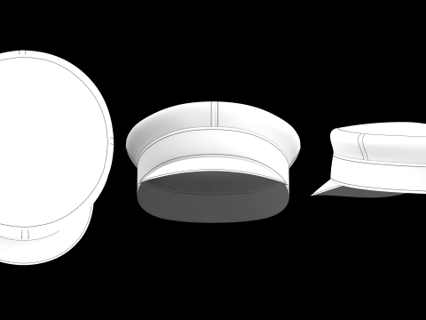 CLASSIC CAPS PACK - mv2 zpac obj fbx highpoly 3Dモデル