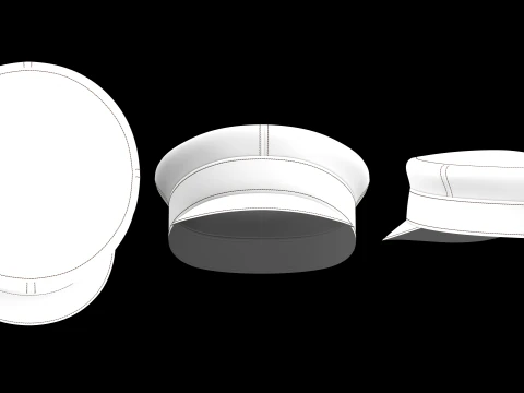 クラシック キャップ パック - mv2 zpac obj fbx highpoly 3Dモデル