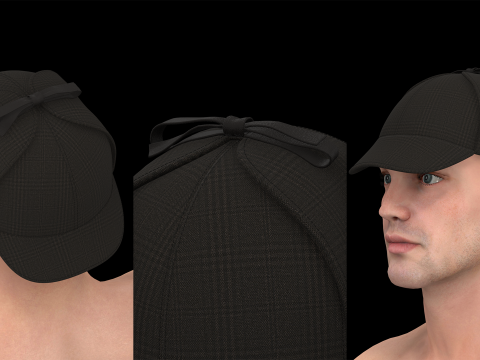 CLASSIC CAPS PACK - mv2 zpac obj fbx highpoly 3Dモデル