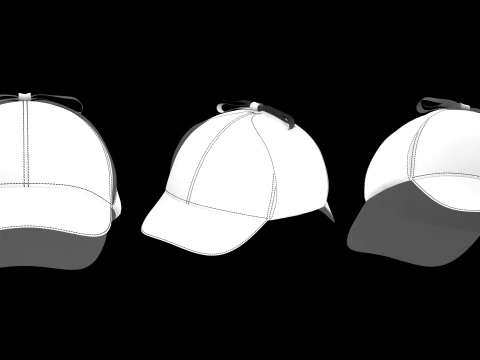 クラシック キャップ パック - mv2 zpac obj fbx highpoly 3Dモデル